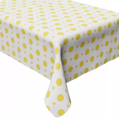 Image de Nappe en plastique à pois jaunes - Arpex