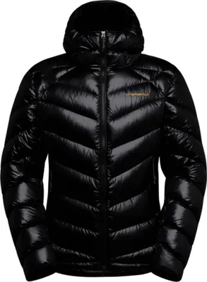 glänzende Daunenjacke mit Kapuze und Reißverschluss von La Sportiva