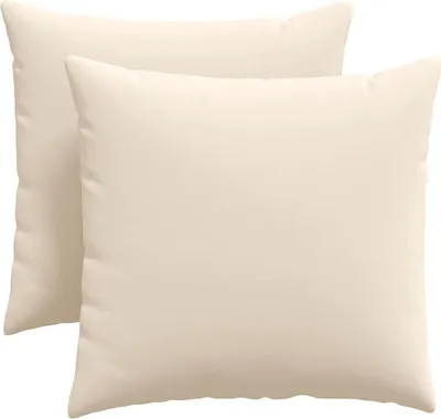 Image de vidaXL Coussins pour canapé, lot de 2, tissu beige, 45 x 45 cm