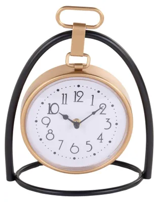 Produktbild von Atmosphera Créateur d'intérieur Tischuhr Metall gold schwarz 27,5cm x 21cm x 11cm