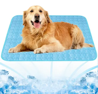 Image de Tapis rafraîchissant pour chiens et chats, dimensions 90x70 cm, avec gel, idéal pour les périodes de chaleur