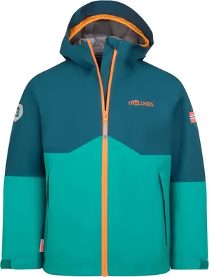 Produktbild von Trollkids Kinder Gjende Regenjacke madeira blue 128