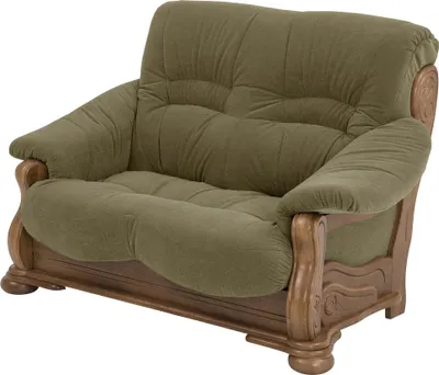 Produktbild von Max Winzer Sofa 2-Sitzer Tennessee - Flockstoff grün - Maße: 148 x 95 x 95 cm