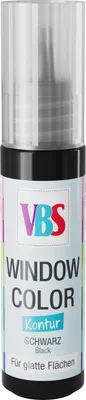 Produktbild von VBS Window Color Kontur, 20 ml Schwarz