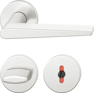 Produktbild von FSB Drückergarnitur 12 1005 ASL auf Rosette WC - Aluminium silber eloxiert