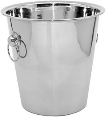 Champagnerkühler Edelstahl 22 cm mit Henkeln – Getränkekühler