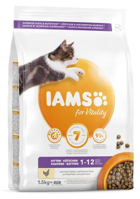 Productafbeelding van Iams For Vitality Kitten Chicken 1.5kg