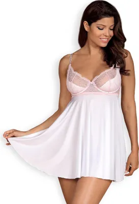Produktbild von Obsessive - OB Girlly babydoll & thong white S/M