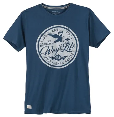 Produktbild von Redfield Übergrößen T-Shirt blau Vintageprint