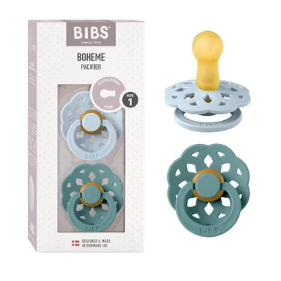 Obrázok produktu pre Podbradníky cumlík 2-pack Boheme - prírodný kaučuk