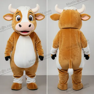 Produktbild von Goldene MASTICOT Plüsch-Kuh-Maskottchen Hereford-Kuh
