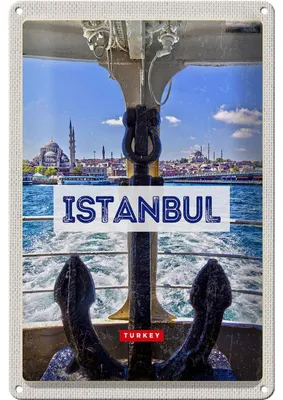 Produktbild von Blechschild Reise 20x30cm Istanbul Turkey Anker Meer