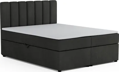Produktbild von Boxspringbett ROCK 120x200 Velour Anthrazit H3