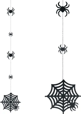Produktbild von Oblique Unique Deckenhänger Girlande Spinnennetz und Spinnen für Halloween Party Grusel Horror Hängedeko Fenster Deko