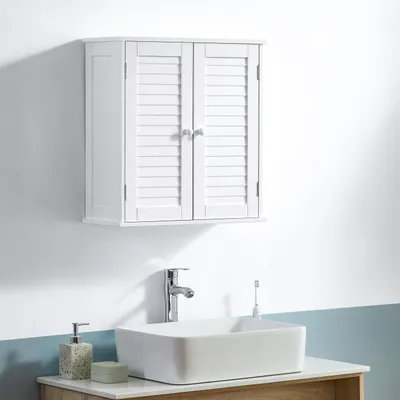 Immagine prodotto di Mobiletto a muro per bagno con due ante e ripiano