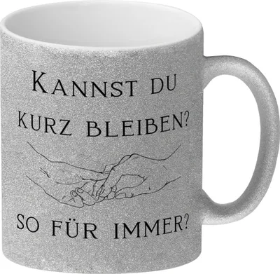 Produktbild von Für immer Glitzer-Kaffeebecher mit Spruch