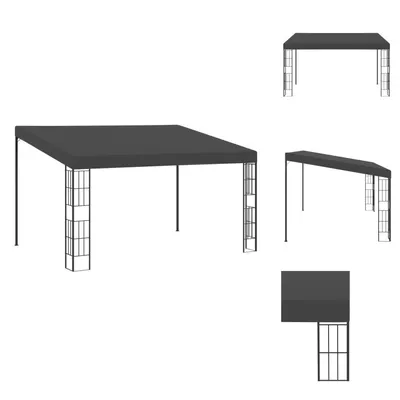Image de vidaXL Pavillon mural 3x4 m Anthracite Tissu - Pavillons & Tentes de réception