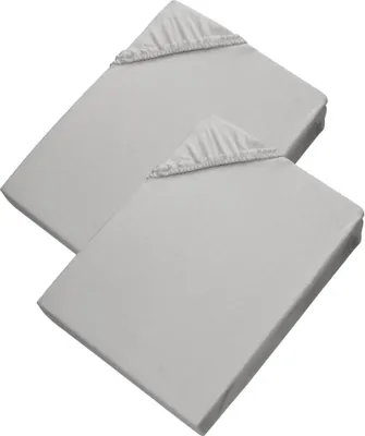 Produktbild von ESPRIT Spannbettlaken PREMIUM Grau 100 x 200 cm - 2er Set