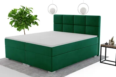 Produktbild von FurMeb24 - Boxspringbett , Ehebett  120x200cm BENIO  Hotelbett , Polsterbett , Doppelbett , inklusive TopperFarbe : Velutto 10