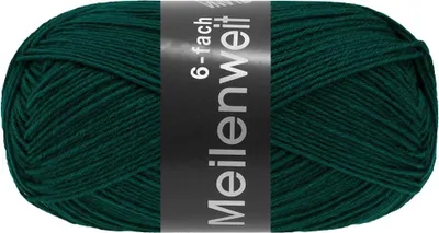 Produktbild von Lana Grossa MEILENWEIT 150 g UNI 6-fach Sockenwolle die perfekte Wahl für warme und langlebige Socken 390 m Farbe 9683 - Petrolgrün