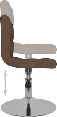 Produktbild von vidaXL Esszimmerstuhl Drehbar Braun Stoff