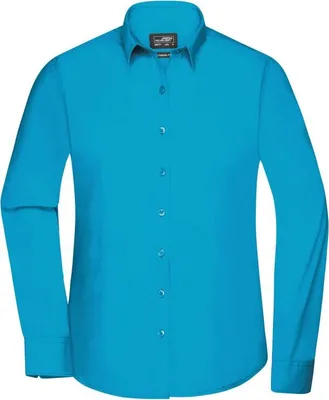 Produktbild von Klassisches Shirt aus pflegeleichtem Mischgewebe turquoise, Gr. M
