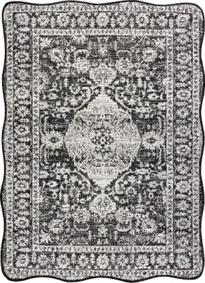 Immagine prodotto di Tappeto in sisal ORGANIC 2762 Ornamento, cadre nero / ecru – moderno, forma irregolare nero 240x330 cm