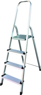 Produktbild von Alu Stufenstehleiter Haushaltsleiter Klappleiter Trittleiter 4 stufig klappbar