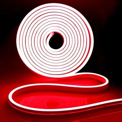 Obrázek produktu pro Flexibilní červené LED pásky 5 m, 12 V, neonové, vodotěsné, pro vnitřní i venkovní použití