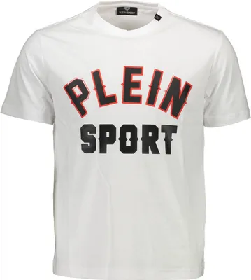 Image de PLEIN SPORT T-shirt blanc à manches courtes POUR HOMMES : Couleur - Blanc, Taille - M Taille : M Couleur : Blanc