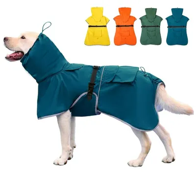 Produktbild von Wasserdichte Regenjacke für Hunde, blau