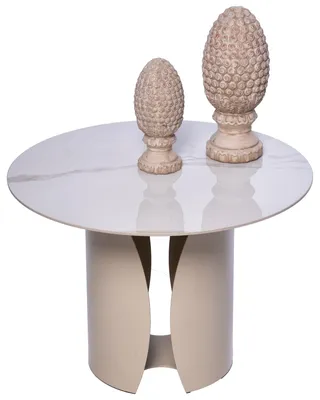 Produktbild von M2 Kollektion Couchtisch Kira 1", H=42cm D=60cm, Cremeweiß
