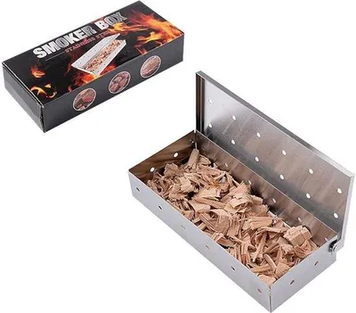 Immagine prodotto di Contenitore in acciaio inossidabile per barbecue e affumicatori - 22 x 9 x 4 cm