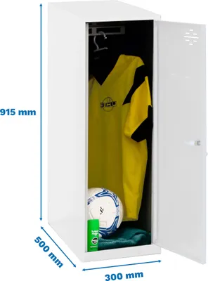Produktbild von Simonrack Spind SIMONLOCKER DISM SINGLE weiß 8425437116612, 1 Schließfach 30,0 x 50,0 x 91,5 cm
