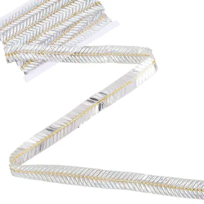 Aufbügelbare Strassborte 3,6 m, 2,7 cm breit, transparent