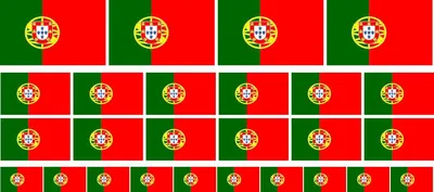 Produktbild von Mini Aufkleber Set - Pack glatt - 4x 51x31mm+ 12x 33x20mm + 10x 20x12mm- selbstklebender Sticker - Portugal - Flagge / Banner / Standarte fürs Auto, Büro, zu Hause und die Schule - Set of 26