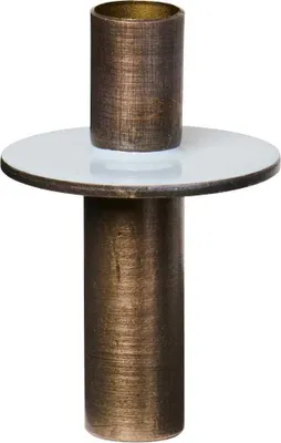 Produktbild von IB Laursen Kerzenhalter FLASCHENSTECKER 2-Farbig HELLBLAU Gold für 1 DÜNNE Kerze