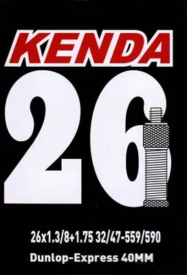 Produktbild von Kenda Schlauch Fahrradschlauch 26 Zoll DV Dunlopventil x 1,3/8+1,75
