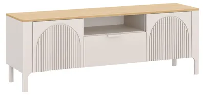 Produktbild von MIRJAN24 TV-Schrank Marbella MA-5 mit zwei Drehtüren und eins Schubladen (Farbe: Cashmere + Vicenza Eiche), KI-generiertes Bild