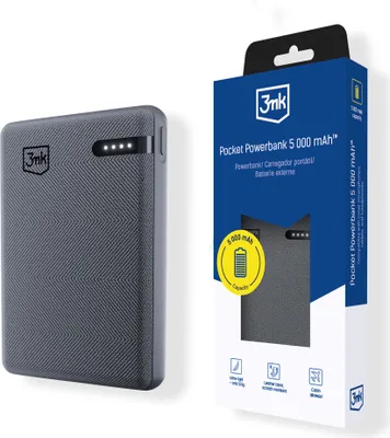 Produktbild von 3mk Pocket Powerbank 5,000mAh 12W USB 1C für iPhone Huawei Samsung Xiaomi kompatibel mit MagSafe