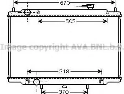 Produktbild von PRASCO DN2302 Kühler Wasserkühler Motorkühler für NISSAN NAVARA (D22) PICK UP (D22)