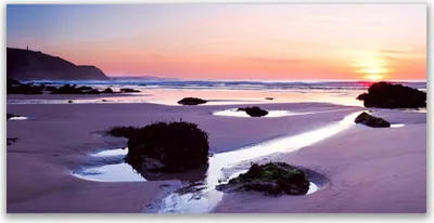 Produktbild von Glasbilder 120x60 Wandbild Druck auf Glas Strand Landschaft
