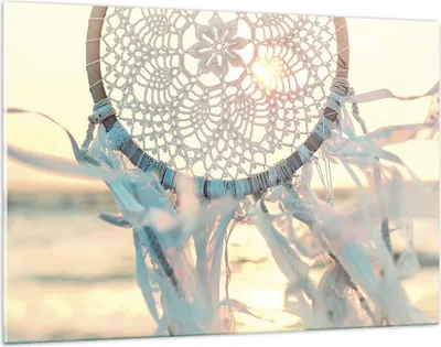 Produktbild von Bilder auf glas - Einteilig - Boho Ornament Anhänger - 120x80cm - Glasbilder - Wandbilder - Bilder - zum Aufhängen bereit - Wanddekoration aus Glas - Glas Bilder - Wandbild auf Glas - GAA120x80-4554