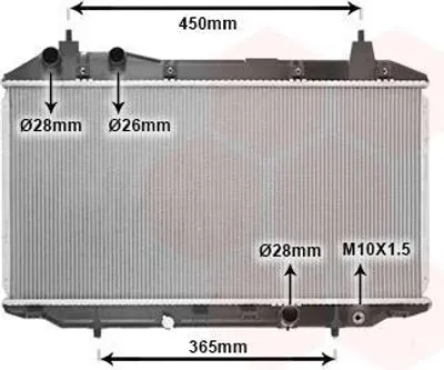 Produktbild von VAN WEZEL 25002188 Kühler Wasserkühler Motorkühler für HONDA CIVIC VIII Hatchback (FN, FK)