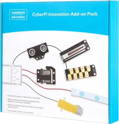 Produktbild von Makeblock CyberPi Innovation-Ergänzungsset, AIoT und Python-Programmierung, Motoren, Sensoren, LED