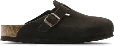 Produktbild von Birkenstock Boston BS Damen Schmale Weite Leder Mocca Weichbettung Flach 0552801