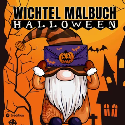 Produktbild von Wichtel Malbuch für Erwachsene Teenager Kinder Halloween und Herbst Geschenk zum Wichteln Entspannung und Stressabbau Wichtelbuch Wichteltür