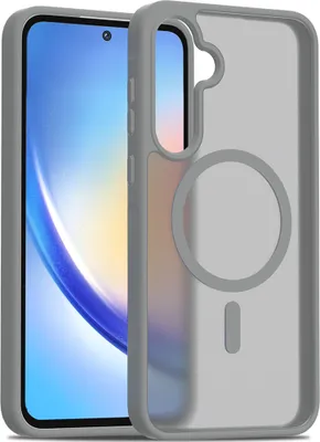 Produktbild von Magnetisch Hülle für Samsung Galaxy A35, Kompatibel mit MagSafe, Transluzente Matt Rückseite Stoßfeste Handyhülle Grau