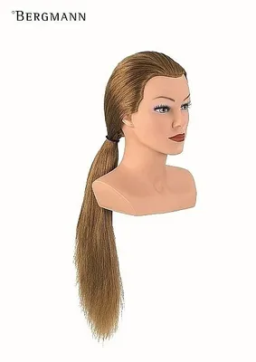 Produktbild von Bergmann Übungskopf Competition long 60cm blond Echthaar