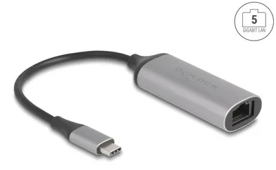 Produktbild von DELOCK USB Type-C Adapter zu 5 Gigabit LAN